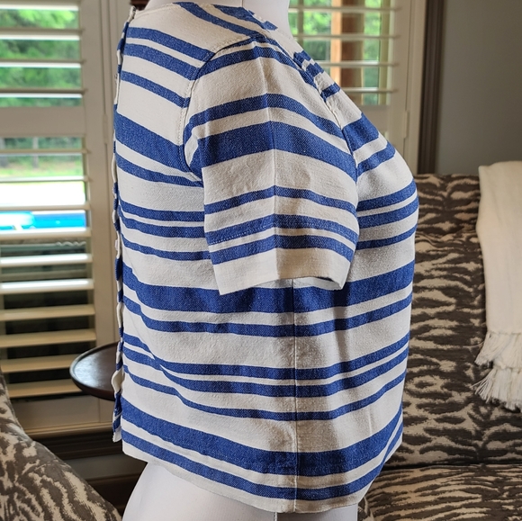 Levi's Blue and White Striped Top Size XS - Picture 2 of 11